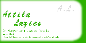 attila lazics business card